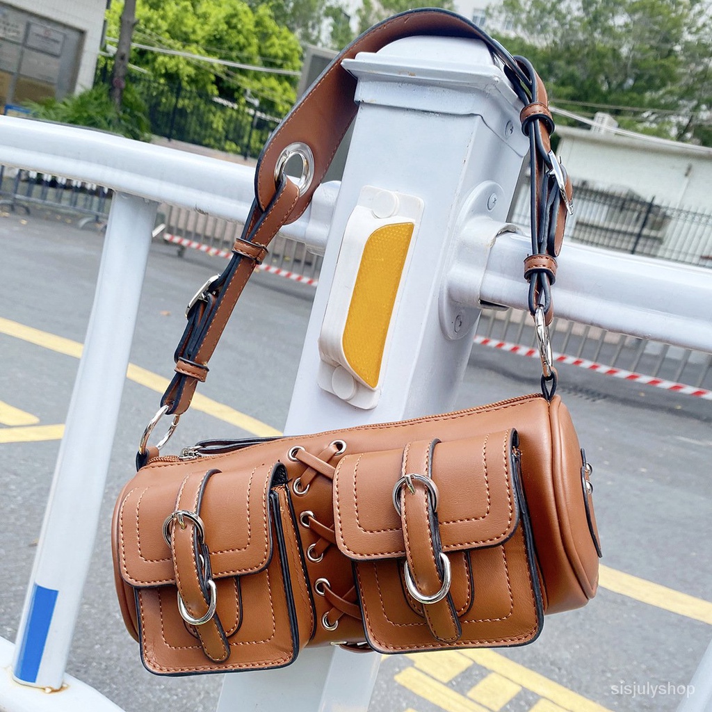 #Sisjuly# Tas Uang High Street Wanita Keren Multi Saku Tas Selempang Satu Bahu