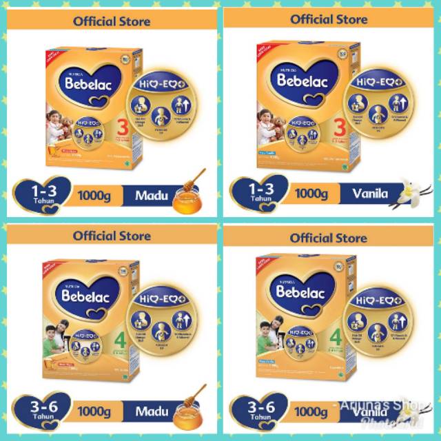 BEBELAC 3 &amp; 4 Rasa Vanila/Madu 1000gr