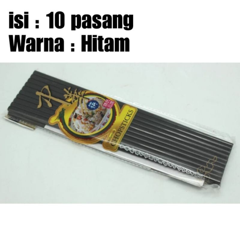 Sumpit Mie Melamin Gading Warna Hitam