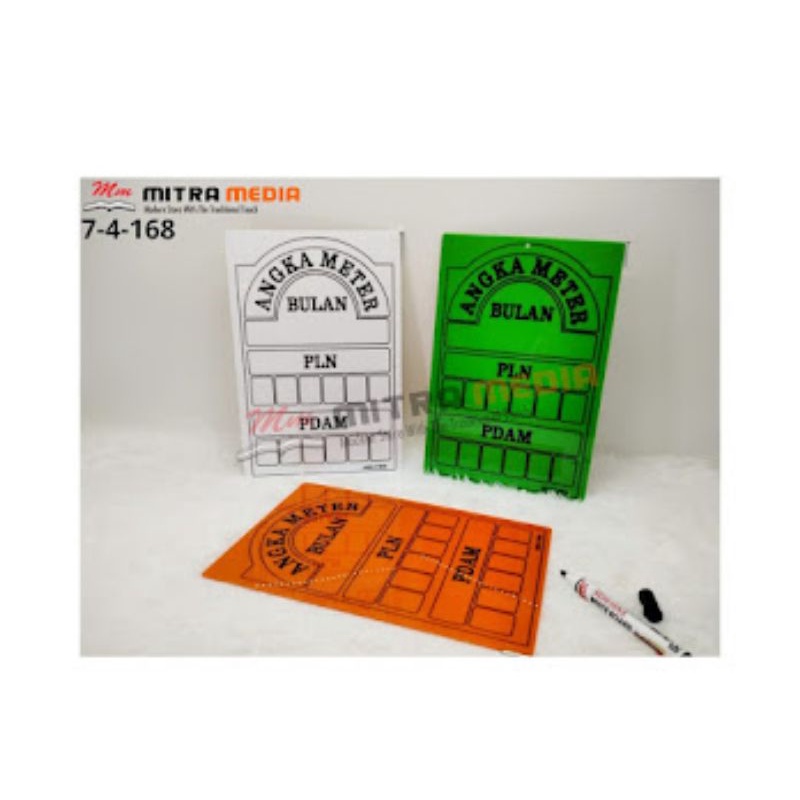 PAPAN METERAN PLN/PDAM TULIS ACRILIC