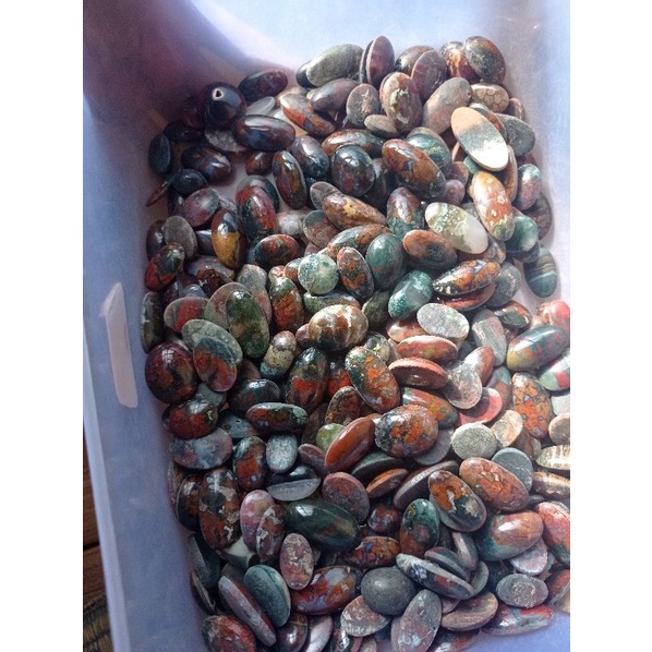 batu akik pancawarna motif lostone bukan bacan