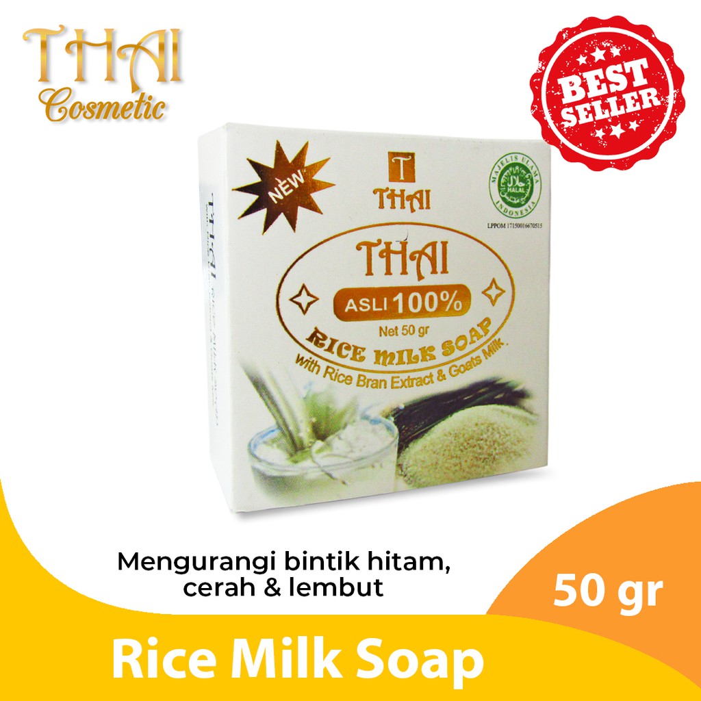 THAI Rice Milk Soap 50gr - Sabun Beras | Shopee Indonesia