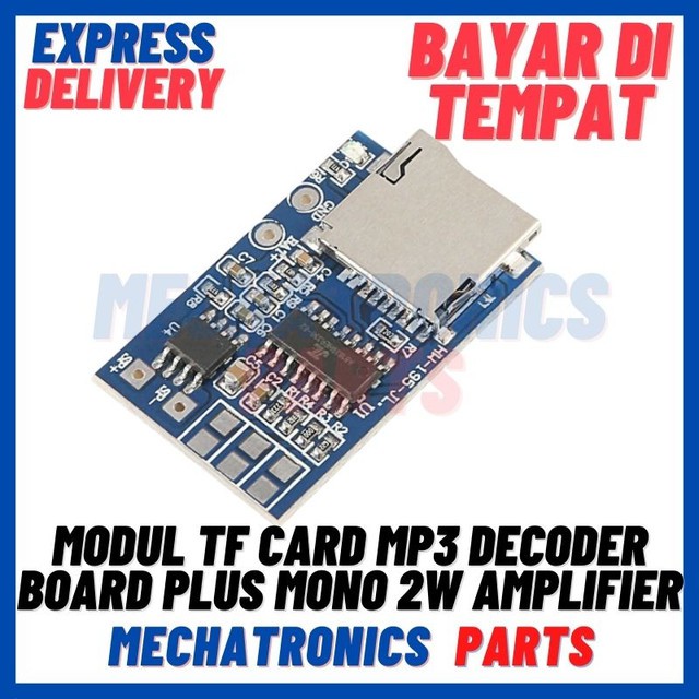 [MDL-9025] MODUL TF CARD MP3 DECODER BOARD PLUS MONO 2W AMPLIFIER