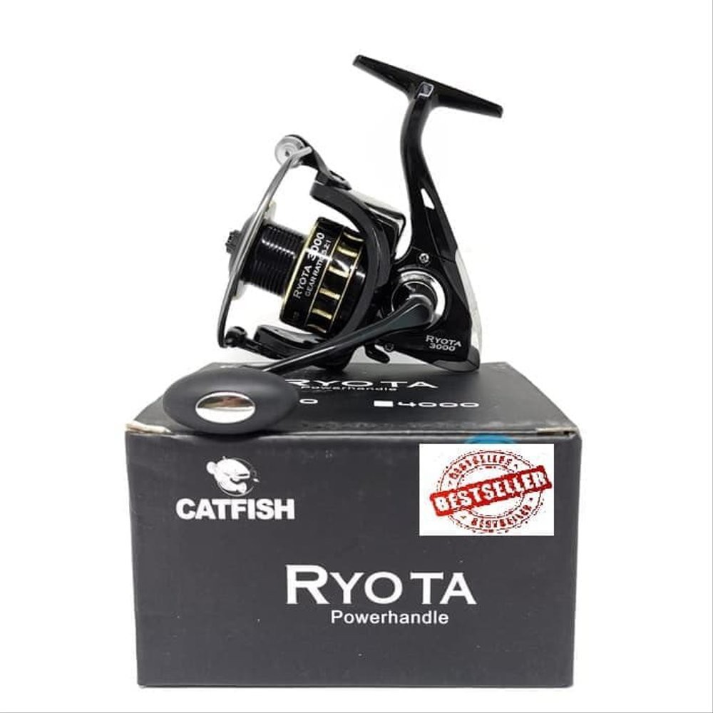 Reel Pancing Catfish Ryota Super Halus Japan Quality body graphite power metal handle Alat Pancing
