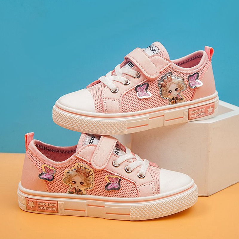 Sepatu Anak Perempuan Model Velcro Motif Kupu Kupu Bahan Sepatu Anak Perempuan Model Velcro Motif Kupu Kupu Bahan