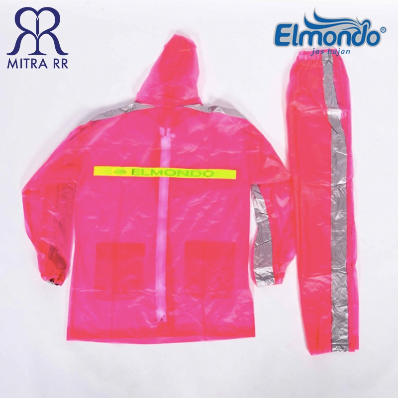 Jas Hujan Jaket Celana Elmondo Lexi 934 Setelan Dewasa Transparan Bahan Super Ceria