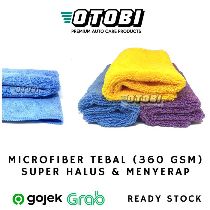 Microfiber Super Halus Tebal 360 GSM 35x35 cm Kain Lap Detailing Mobil