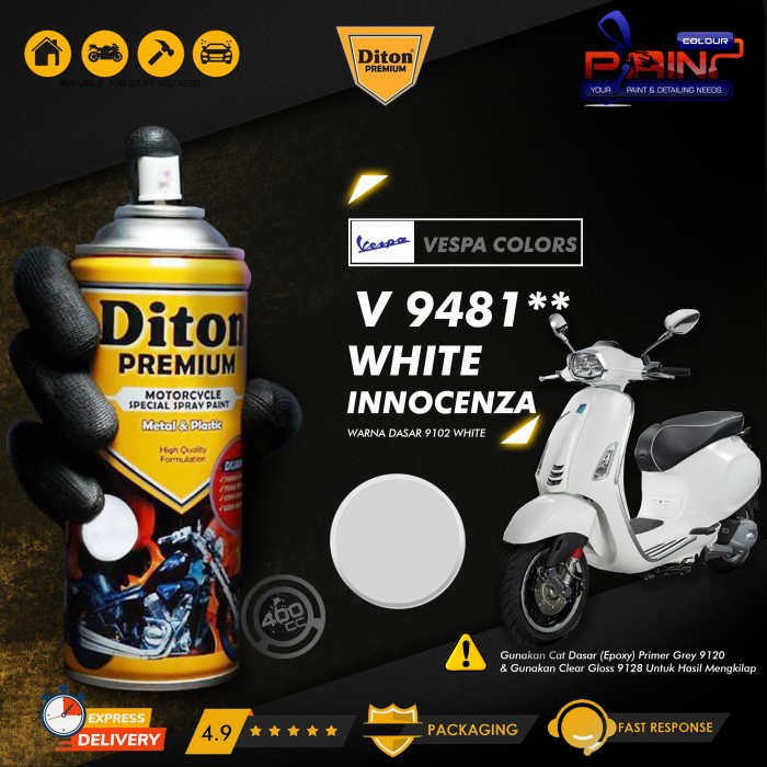 Cat Semprot DITON PREMIUM Vespa - V.Pastel 9481** White Innocenza