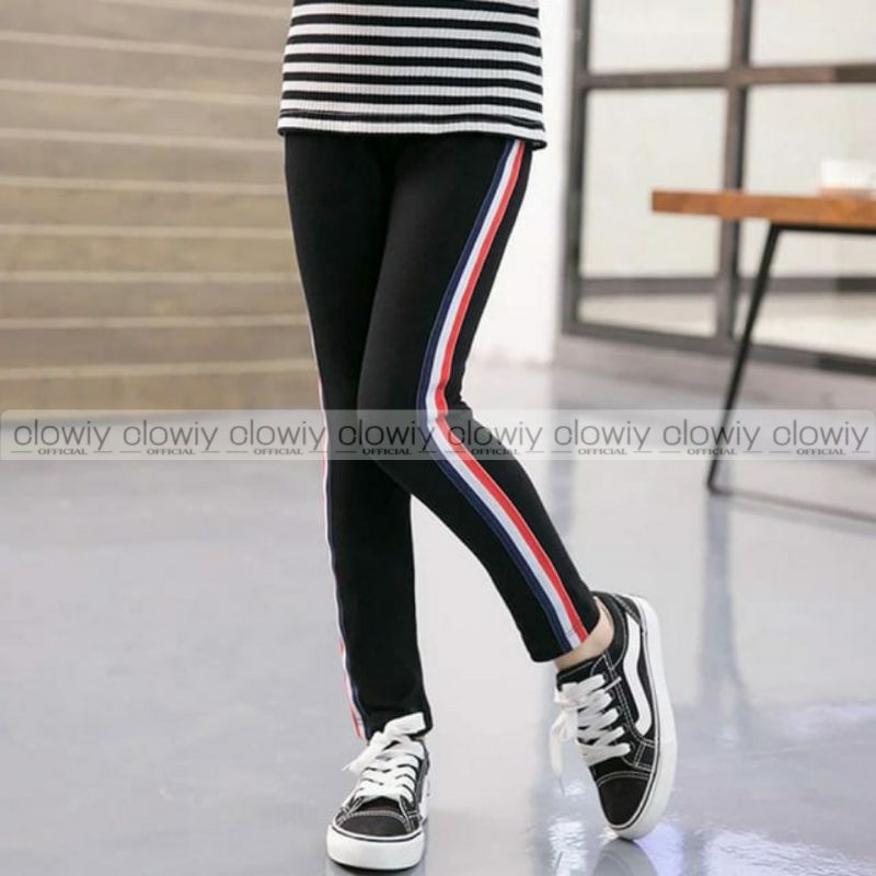 Legging Anak Stripe / Legging Anak Usia 5 - 11th