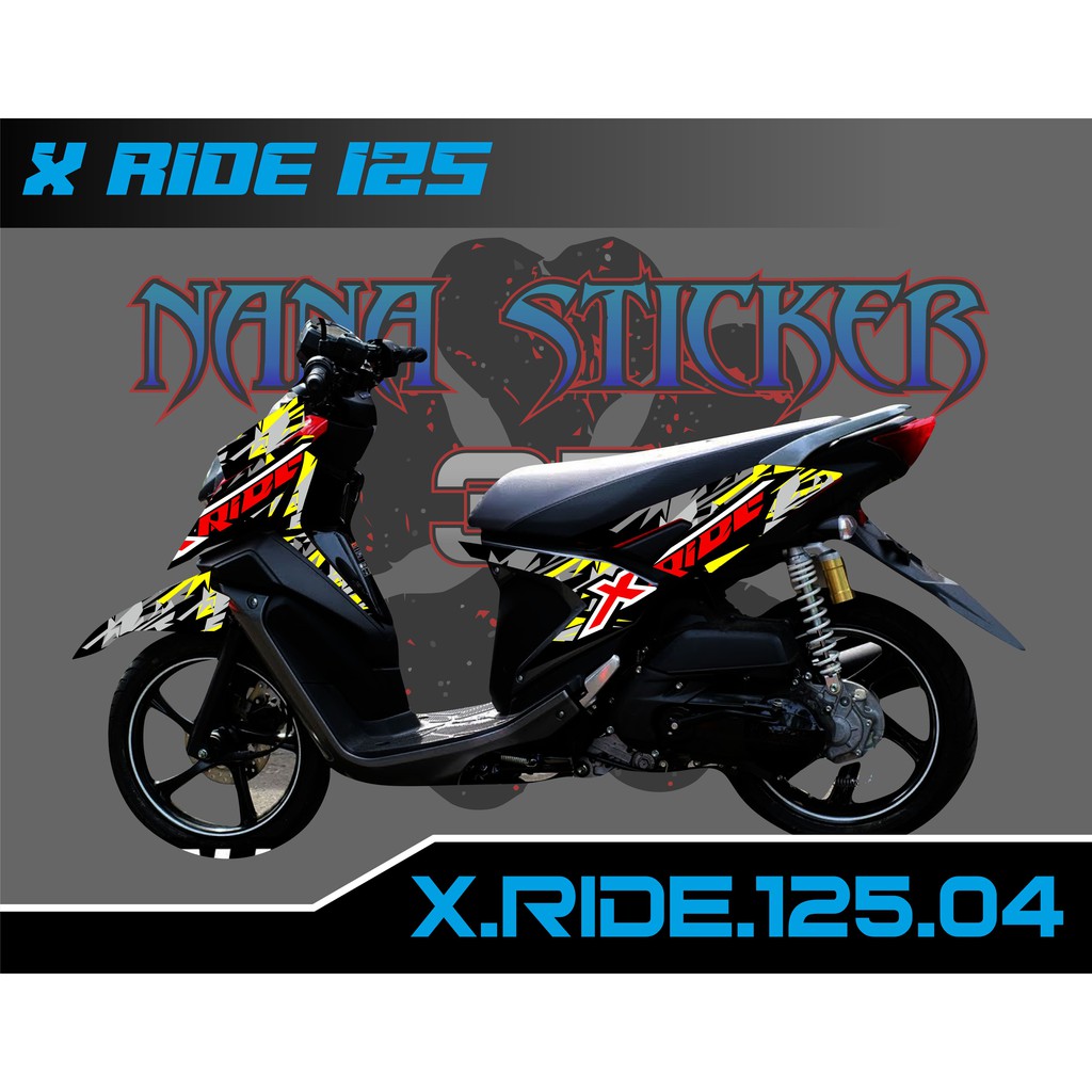 Striping NEW X RIDE 125 - Stiker X RIDE 125 List Variasi Motor STICKER X RIDE CODE 04