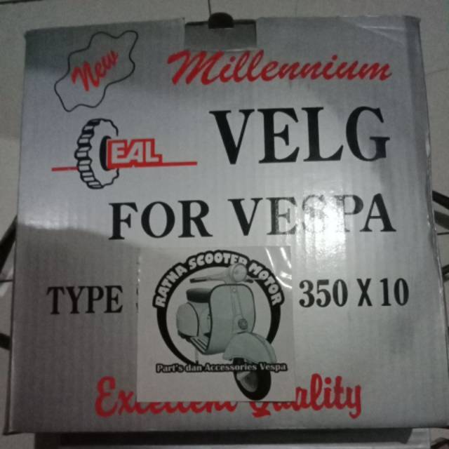 Velg modifikasi/velg banci all vespa ring 8 ke ban 10