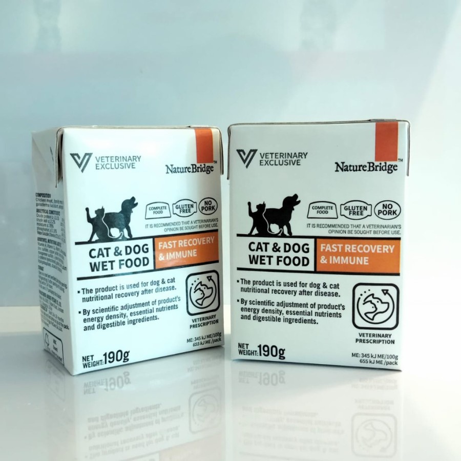 Nature Bridge Vet fast recovery &amp; immune untuk kucing dan anjing 190gr