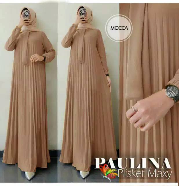 GAMIS PLISKET PITA MAYUNG JUMBO/ GAUDI  LONG DRESS PLISKET/ GAMIS DASI-2