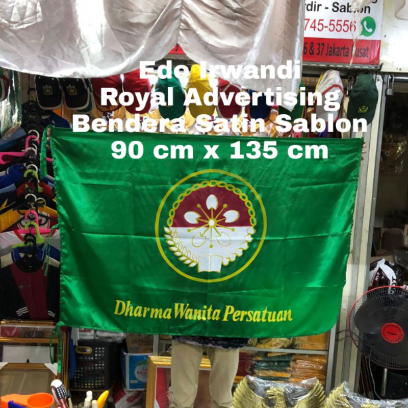 

Bendera DHARMA WANITA PERSATUAN Ukuran 90 cm x 135 cm Ready Stock