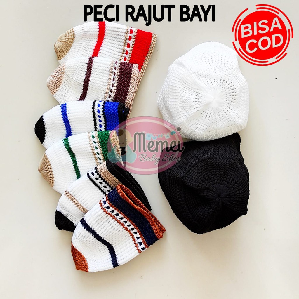 Peci anak - Peci Bayi - Peci Anak Model Rajut anak bahan elastis