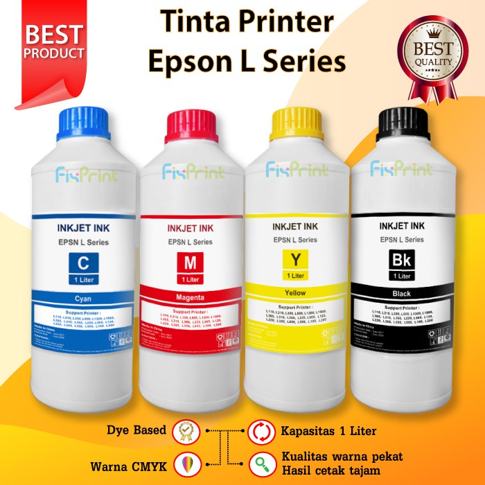 Tinta Epson L110 L210 L200 Magenta 1 Liter, Tinta Refill Printer Epson L Series Murah