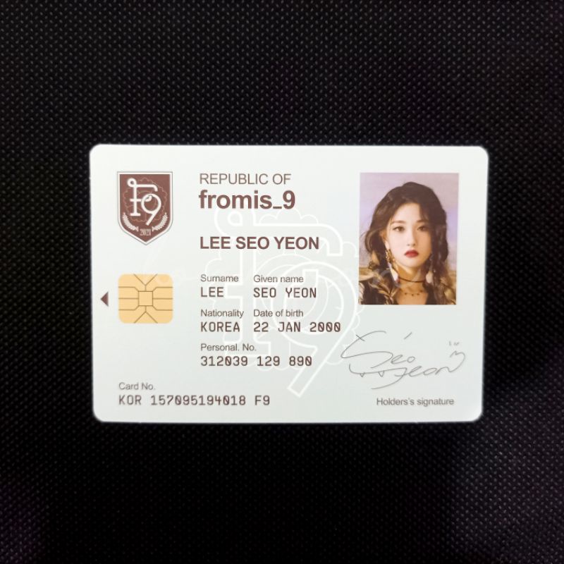fromis_9 Seoyeon - 9Way Ticket Album ID Card