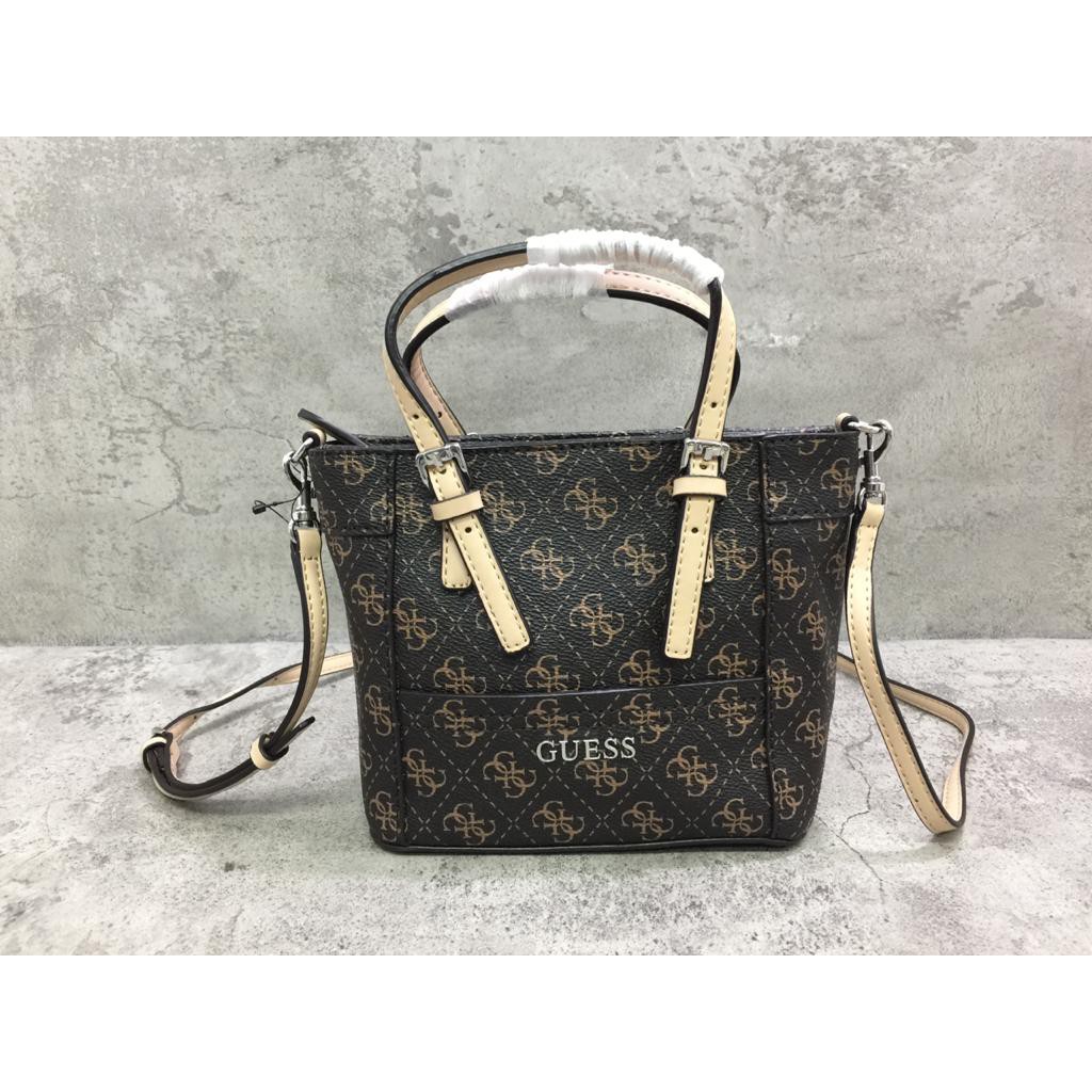 Promo Tas Guess Delaney Logo Mini Tote handbag -035