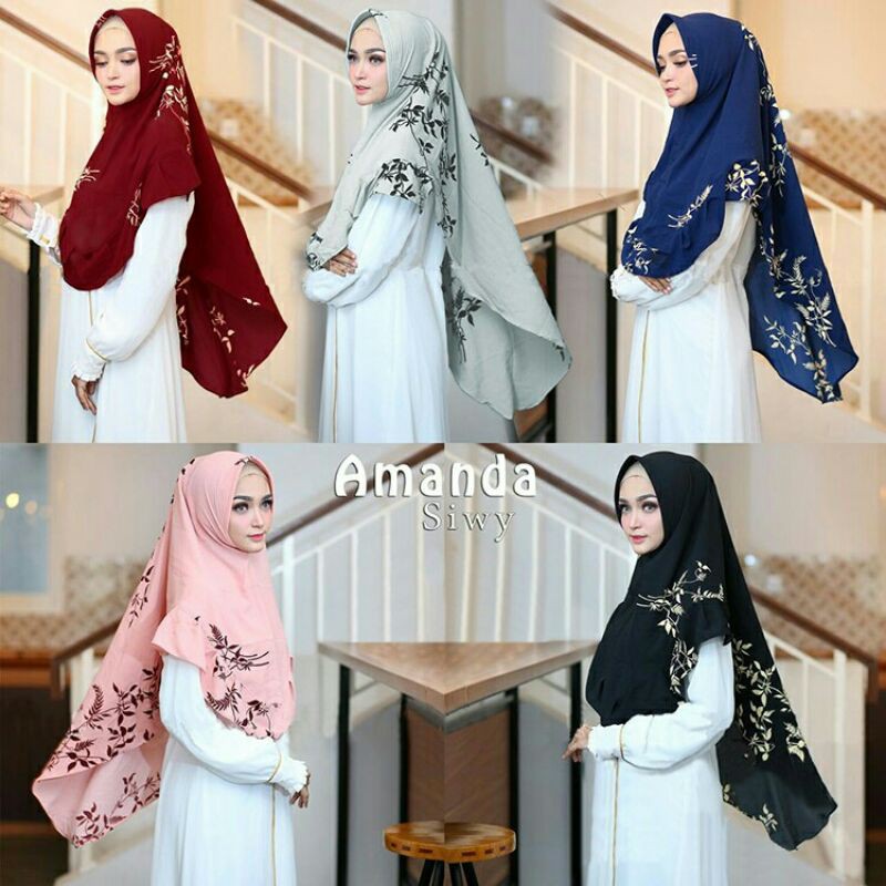 KHIMAR MOTIF BUNGA KHIMAR SIWI