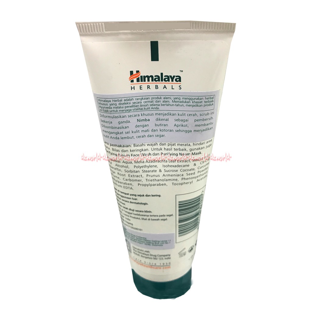 Himalaya Herbals Purifying Neem Scrub Mask 100ml Sabun Cuci Wajah Sabun Pembersih Muka