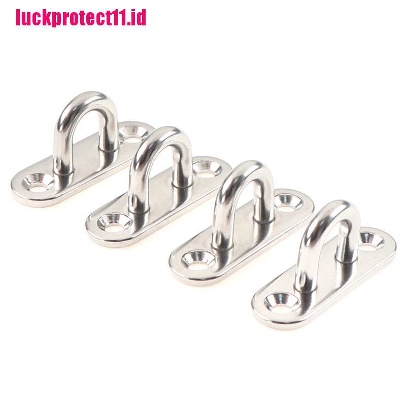 (LUCK11) 4pcs / Set Ring Eye Pad Bentuk U Bahan Stainless Steel