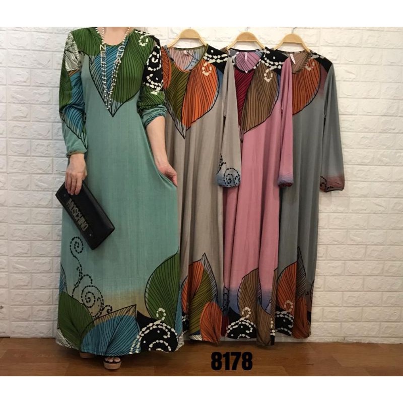 baju gamis wanita kaos korea premium/baju gamis kaos jumbo terbaru