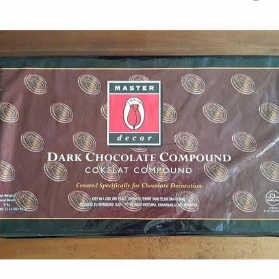 

Dark Chocolate Compound Tulip Master Decor 5 Kg Khusus Grab Dan Gojek New