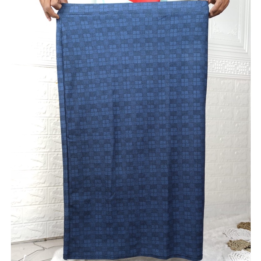 Jumbo Rok Motif Kotak / Span Tartan premium Super Jumbo-KOTAK ZARA NAVY