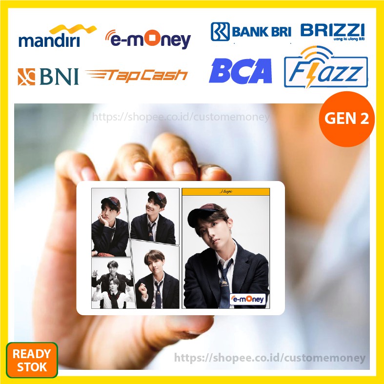 Emoney BTS JHOPE MOTS ver. 4 Kpop 16 Etoll E-Money Mandiri Flazz GEN 2 BNI Tapcash BRI Brizzi - 1 SISI