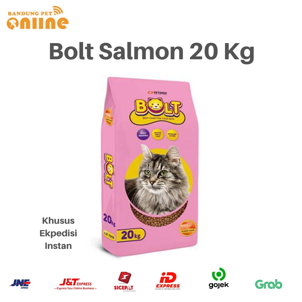 Bolt Salmon 20 Kg Makanan Kucing Dry Food Cat Food 20kg