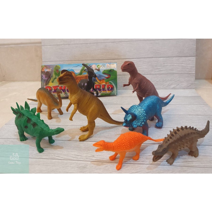 Mainan Anak Figure Set Dinosaurus Dinosaur Dino World Set 8pcs F283-mainan anak lai-laki