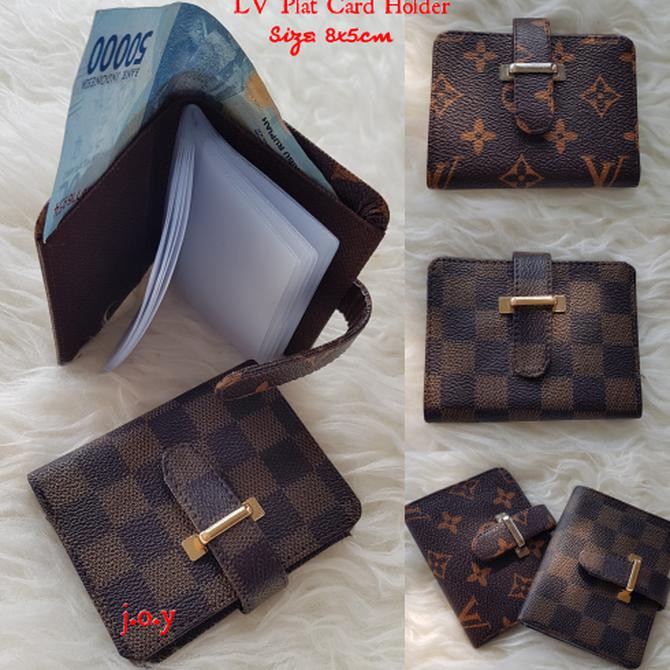 Card Holder/Dompet Kartu/Dompet Wanita/LV Plat Card Holder ORIGINAL
