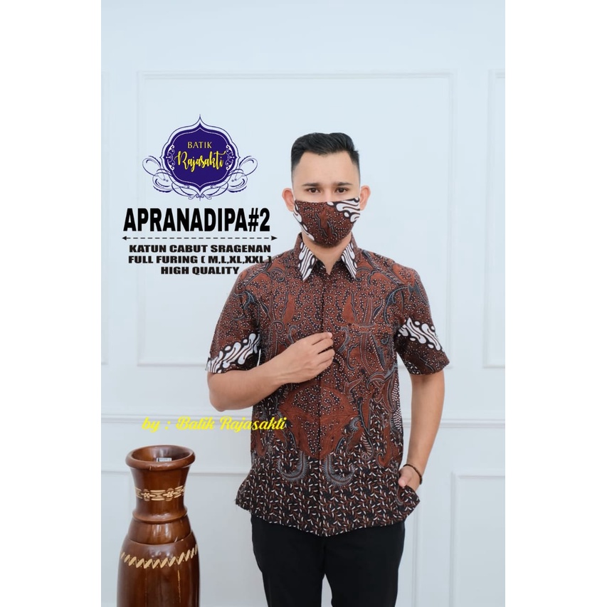 APRANADIPA 2 MANIZ RAJASAKTI KEMEJA BATIK PRIA SOLO LENGAN PENDEK LAPIS FURING PREMIUM ARJASA ASTAGUNA ASTAMA ASWATAMA BAGAS BASKARA BAYUPUTRA BHISMA BIMA BRAMANTYA CHAKRA DEVANDRA DEWANTA DHANI DHARMA DRAJAT DZAKY ELANG ENDRA FARRAZI GADHING GAVIN