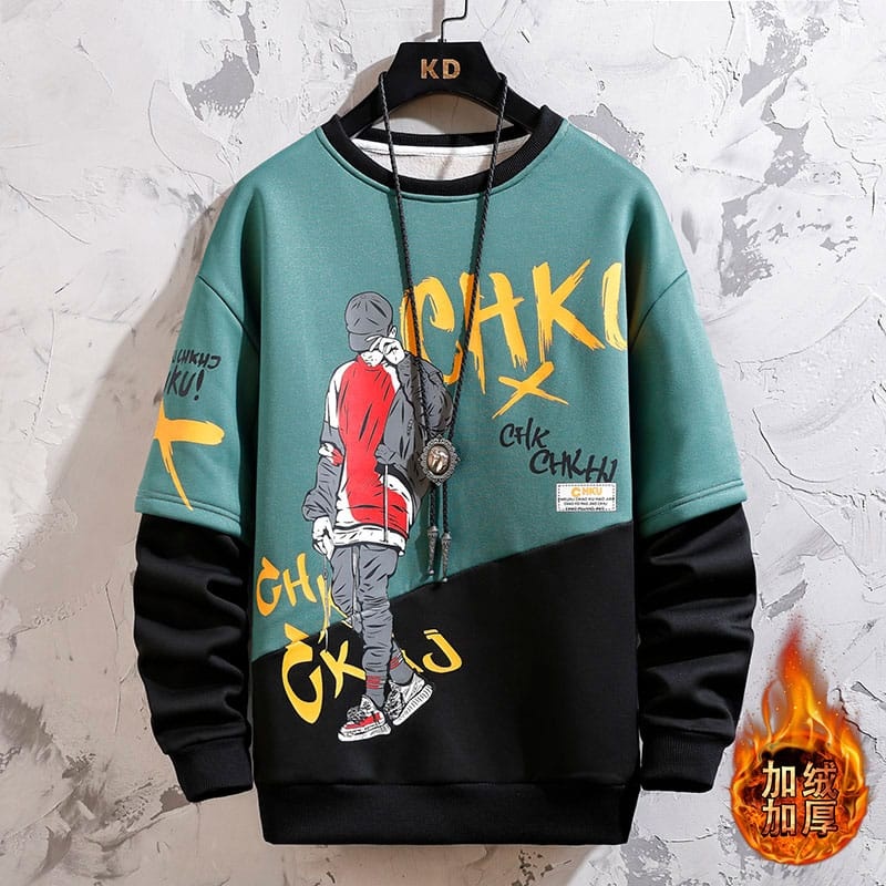 Baju Sweater Lengan Panjang Pria Kayser CHK Sweatshirt Distro Good Quality