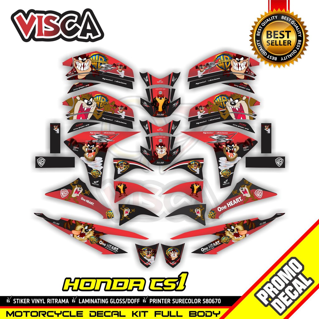 Decal Cs1 Decal Cs1 Fullbody Stiker Motor Cs1 Taz Mania