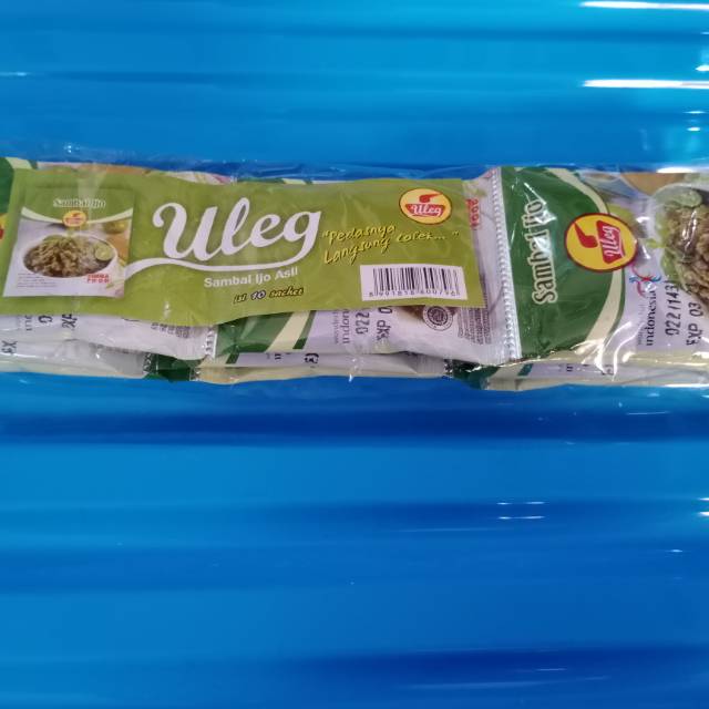 Uleg sambal sachet sambel ijo / sambel terasi /pedas serbaguna/ rawit 10x20gr