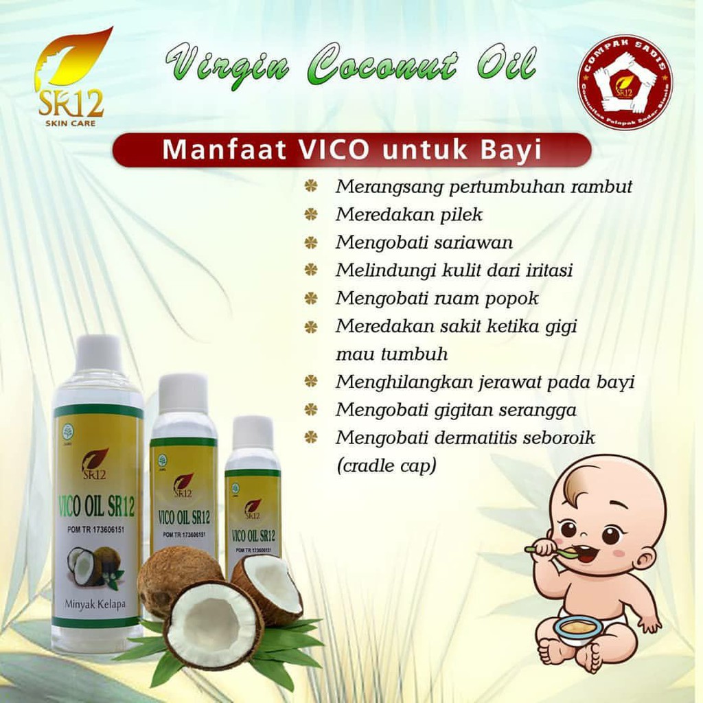 Virgin Coconut Oil Sr12 Herbal Di Bpom Vico Oil Minyak Kelapa Murni Vco Grade A By Agen Sr12herbal Shopee Indonesia