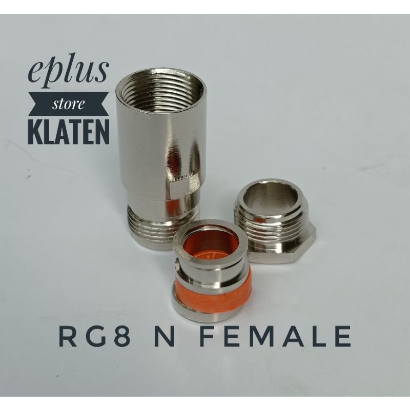 Konektor RG8 N female Clamp Connector RG 8 N cewek klem kabel Rg 8