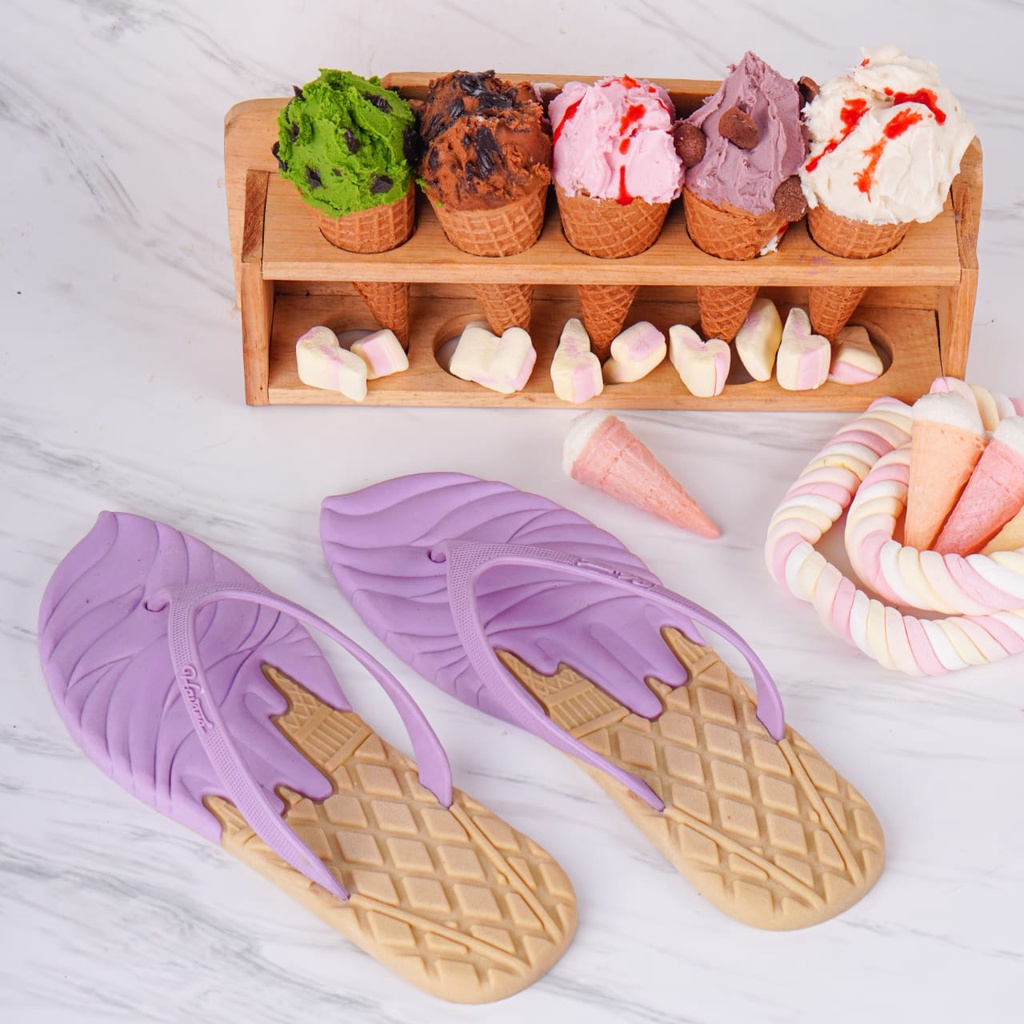 Sandal Jepit Wanita Terbaru Sendal Wanita Model Ice Cream Sandal Rumah Wanita Terbaru