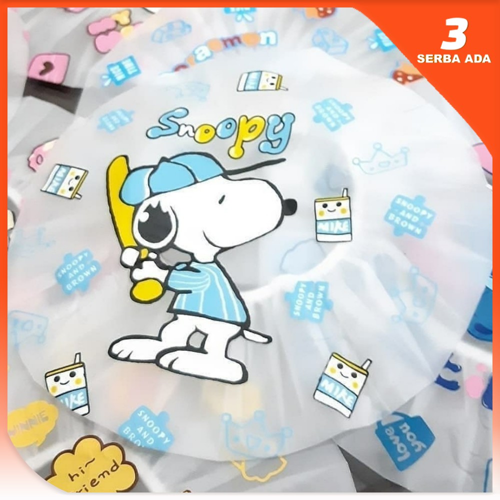 Shower Cap Rambut / Topi Mandi Anti Air / Shower Cap Karakter / Topi Keramas / Peralatan Mandi