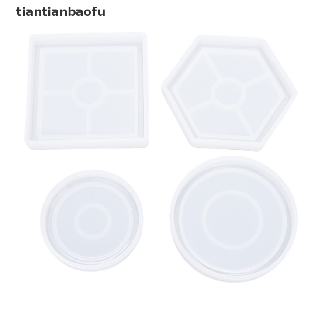 [tiantianbaofu] Coaster Resin Silicone Cup Mat Pad Mold Jewelry Making Epoxy Mould Tool Craft Boutique