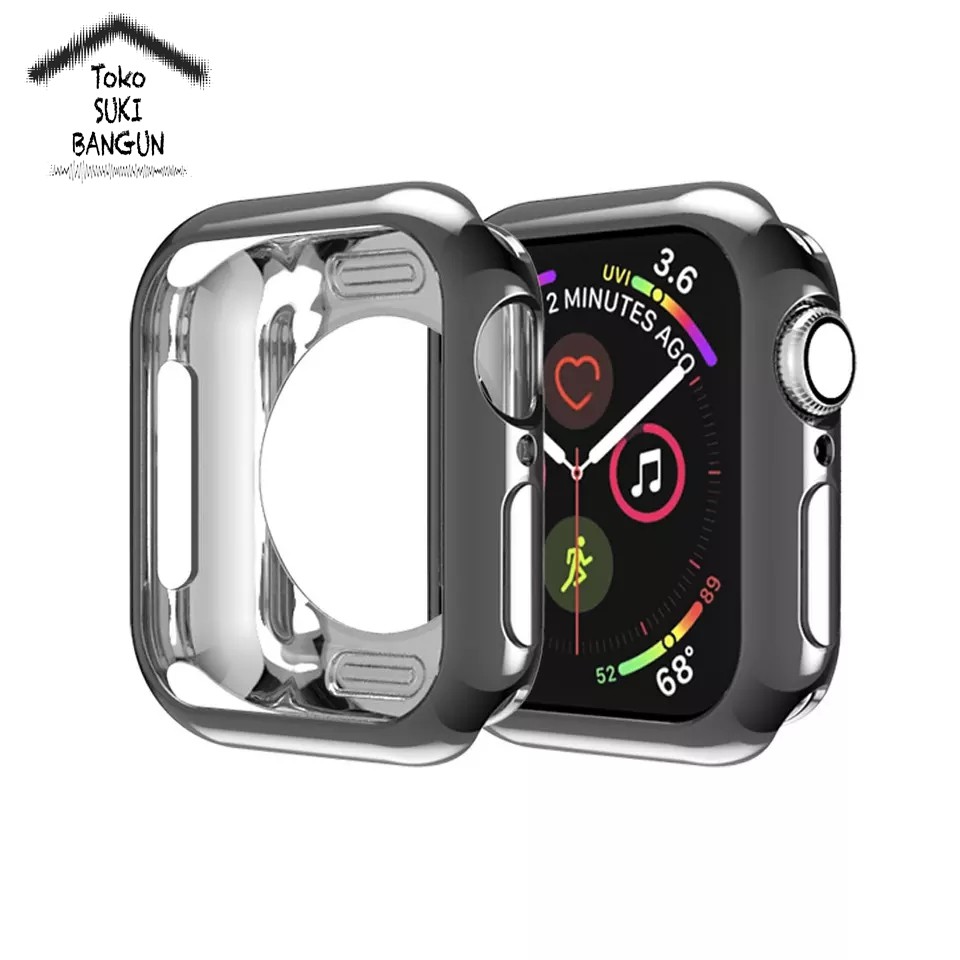 Apple Watch Case Series 6 5 4 40mm 44mm Rubber Silicone ELECTROPLATED