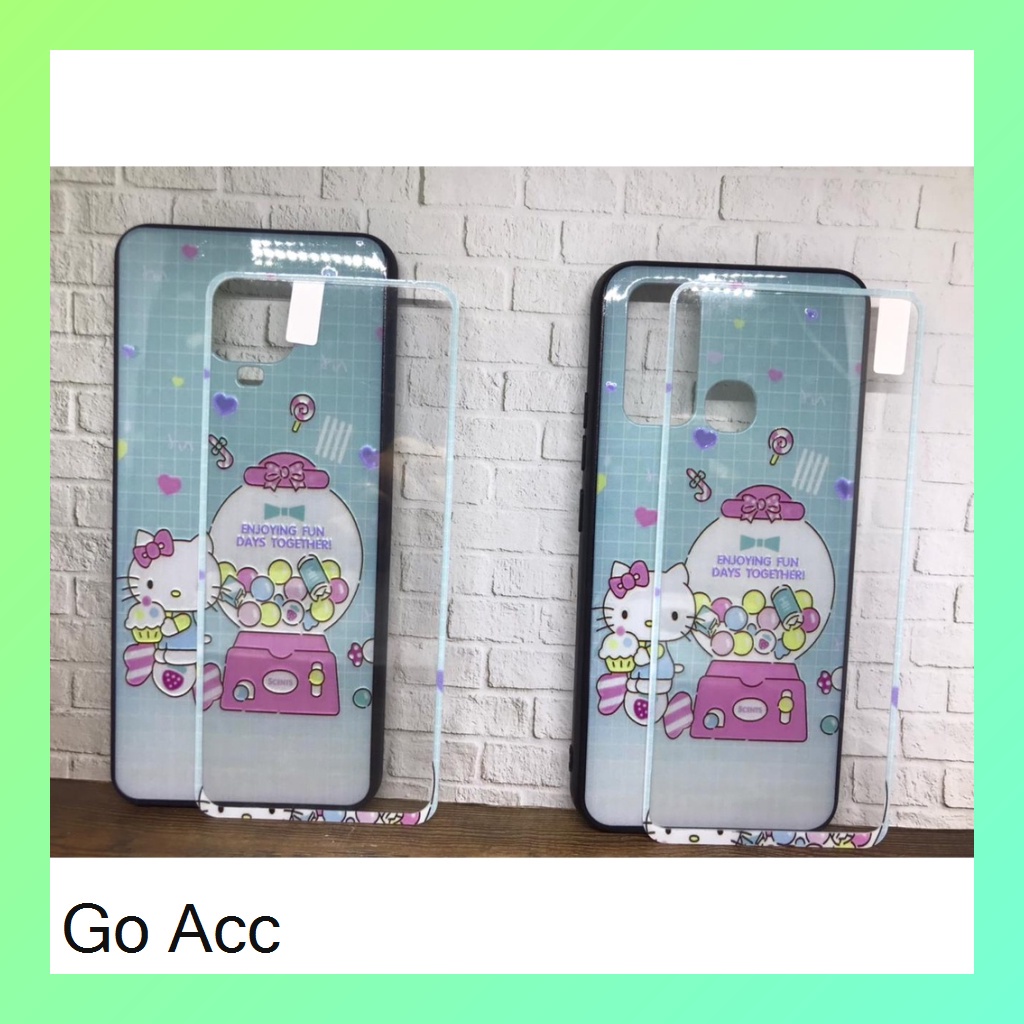 Softcase Tempered Glass karakter Oppo A1k,Realme C2,A31/Neo 5,A37,A3s,C1,A52 A72 A92,V5,A5s,A7,A12,A11k, 2 Pro,U1,U2,5/C3/5i,7,7i,C17,C11,C12,C15,Samsung J2 Prime,Vivo Y11 Y12 Y15 Y17 Y30 Y50 Y91 Y91C Y93 Y95 Xiaomi Redmi 3s,8A 9/Prime,Note HCTG 24