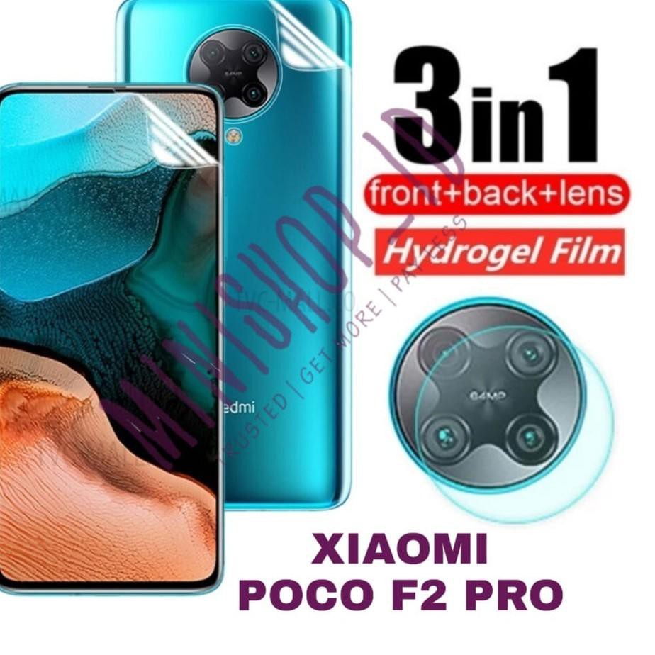 Pelindung Layar Poco F2 Pro paket 3 in 1 berbahan hydrogel