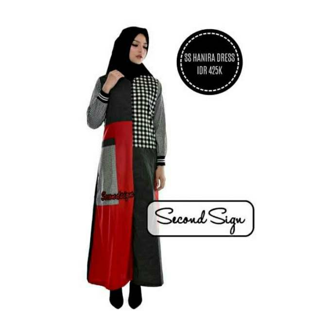 GAMIS SECONDSIGN SA HANIRA DRESS / GAMIS KATUN CANTIK BY SECOND SIGN /GAMIS MUSLIMAH SANTAI HARGA PR