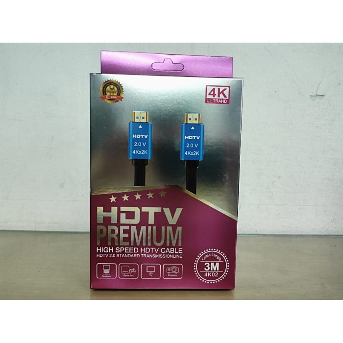 Kabel HDMI 2.0 Ultra Slim 4K High Speed Gold Plated 3 Meter
