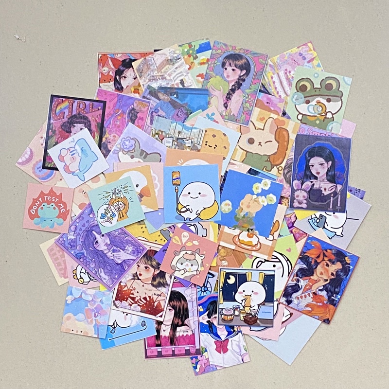 Jual 20 Pcs Sticker Aesthetic Cute Girl Kawaii Stiker Lucu Kotak