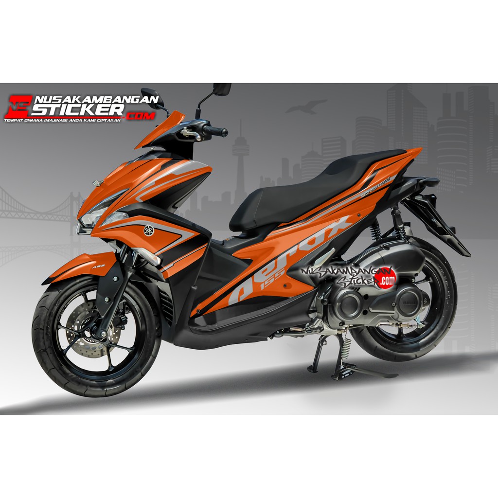 Decal Stiker aerox - ORANGE GRAFIS