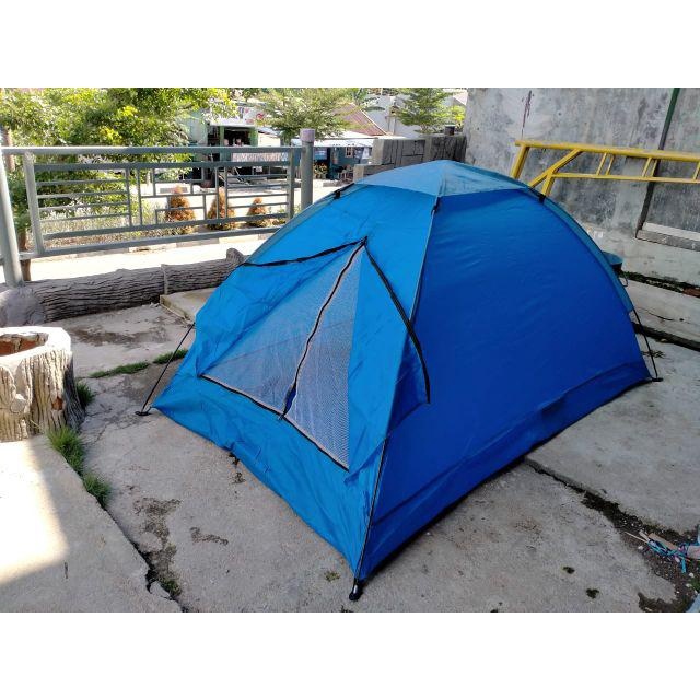 Tenda camping terpal kapasitas 2-3 orang - Tenda Kemping alas terpal outdoor dan indoor