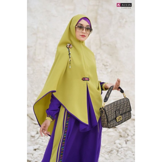 Set GAMIS ANNASYA VIOLET Avocado By AULIA fashion